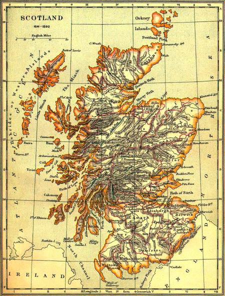 Map of Scotland 1641-1892