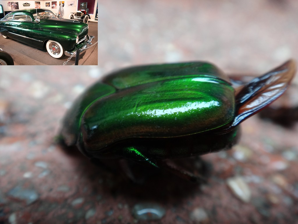Green June Bug and Hot Rod
