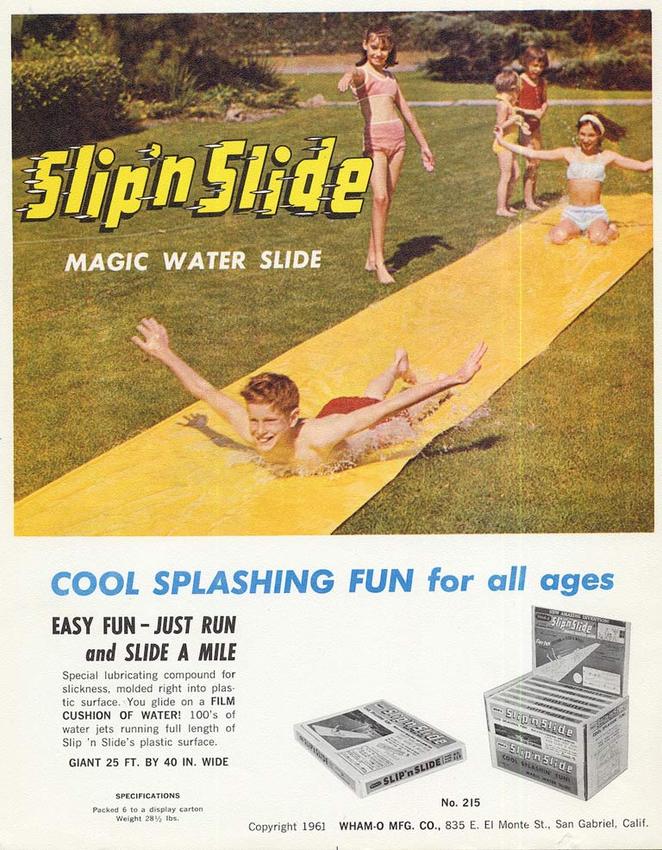 vintage slip n slide ad from 1961